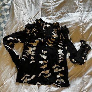 A new day black long sleeve blouse